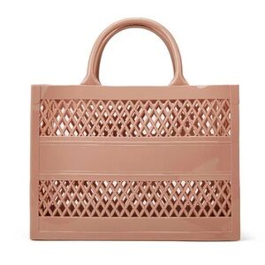Jelly Perforated Tote Bag Beige